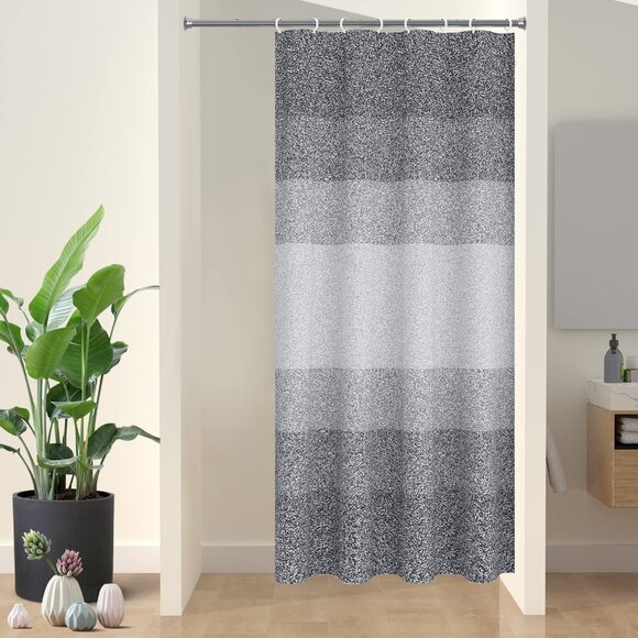 OLANLY Waffle Shower Curtain 36x72 Inches, Heavyweight Fabric, Machine Washable, - Picture 1 of 5